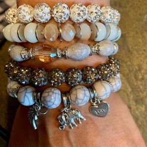 Vintage  Silver Multi stack